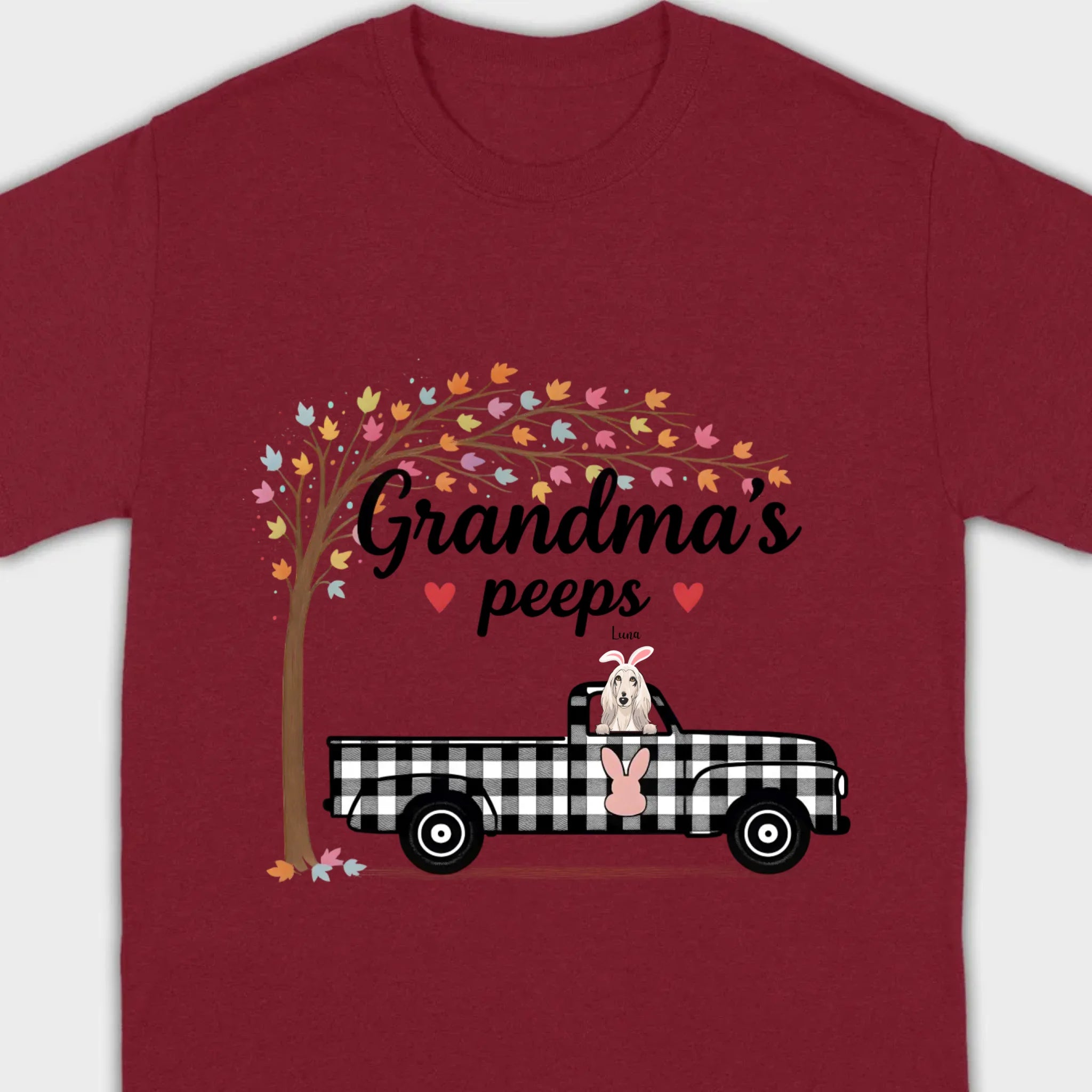 Personalized “Grandma’s Peeps” T-Shirt – A Meaningful Gift for Dog-Loving Grandmas - 89Prints