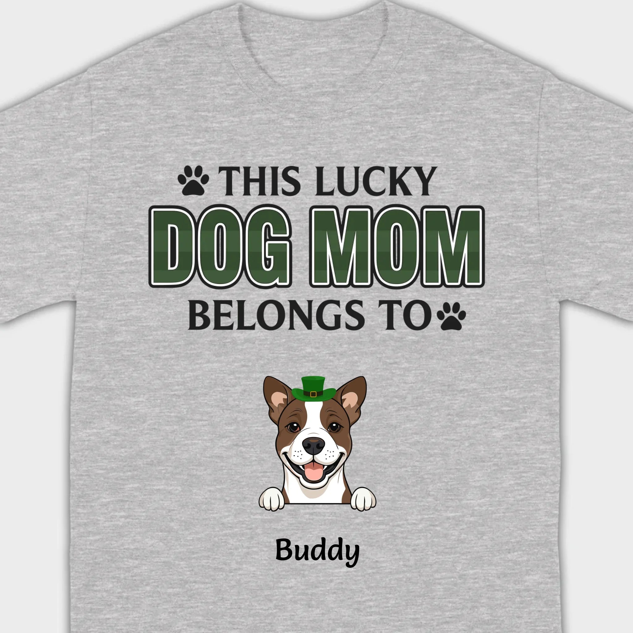 Personalized “This Lucky Dog Mom Belongs To” St. Patrick’s Shirt – Custom Dog Name - 89Prints