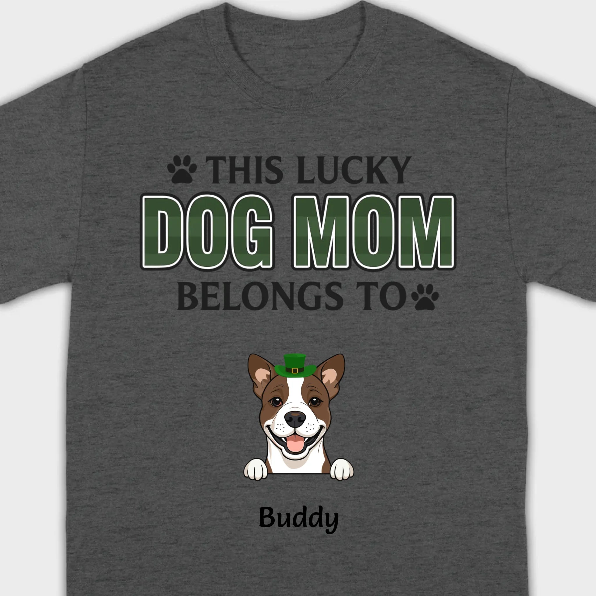 Personalized “This Lucky Dog Mom Belongs To” St. Patrick’s Shirt – Custom Dog Name - 89Prints