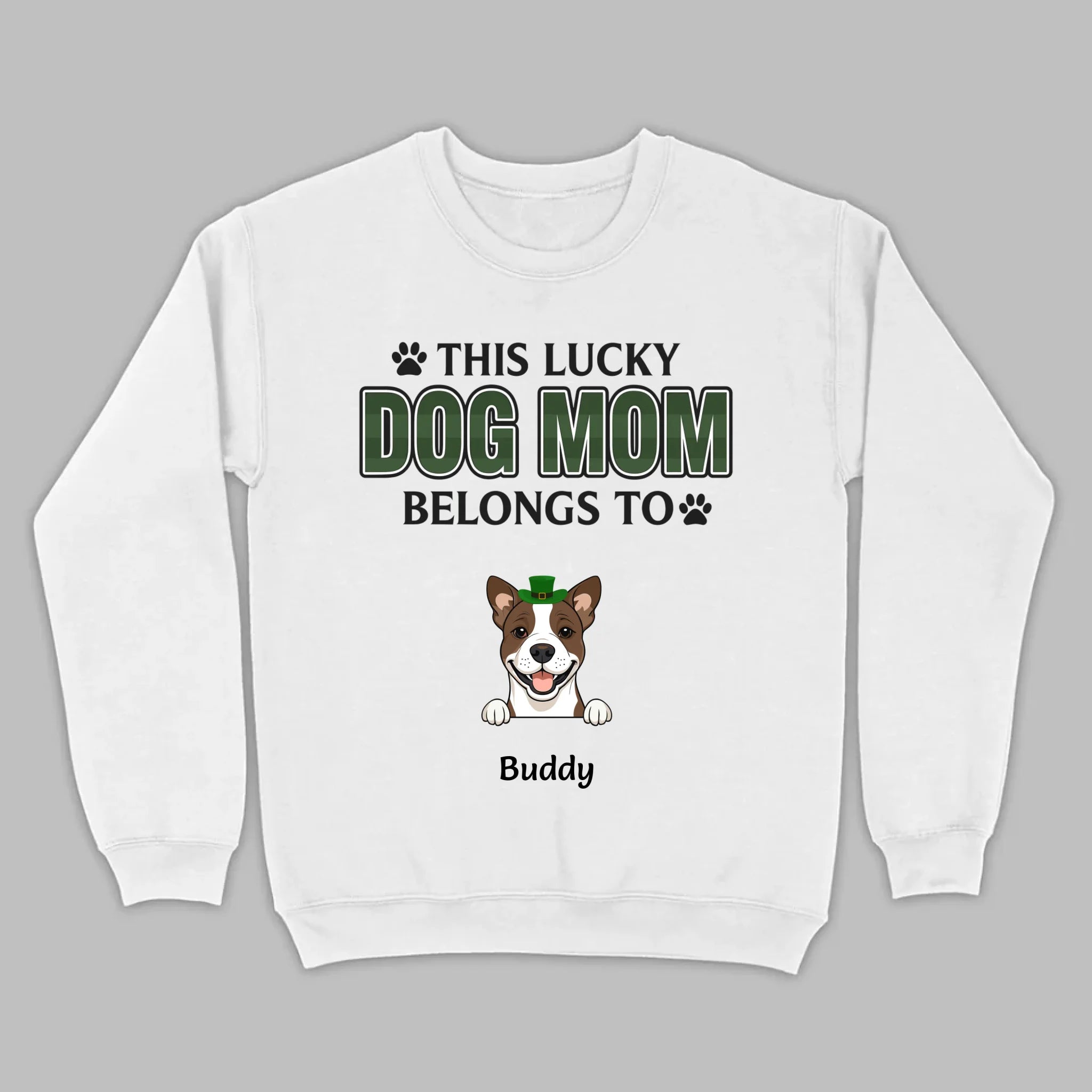 Personalized “This Lucky Dog Mom Belongs To” St. Patrick’s Shirt – Custom Dog Name - 89Prints