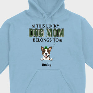 Personalized “This Lucky Dog Mom Belongs To” St. Patrick’s Shirt – Custom Dog Name - 89Prints