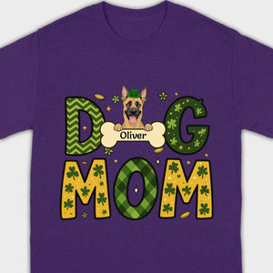 Cute Personalized “Dog Mom” Hoodie with Custom Dog & Name – St. Patrick’s Day Theme - 89Prints