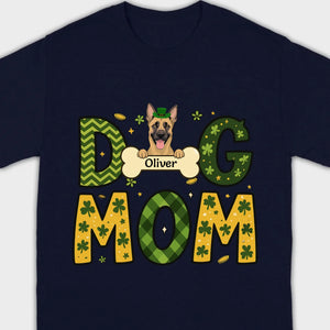 Cute Personalized “Dog Mom” Hoodie with Custom Dog & Name – St. Patrick’s Day Theme - 89Prints