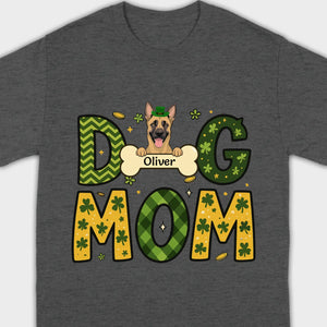 Cute Personalized “Dog Mom” Hoodie with Custom Dog & Name – St. Patrick’s Day Theme - 89Prints