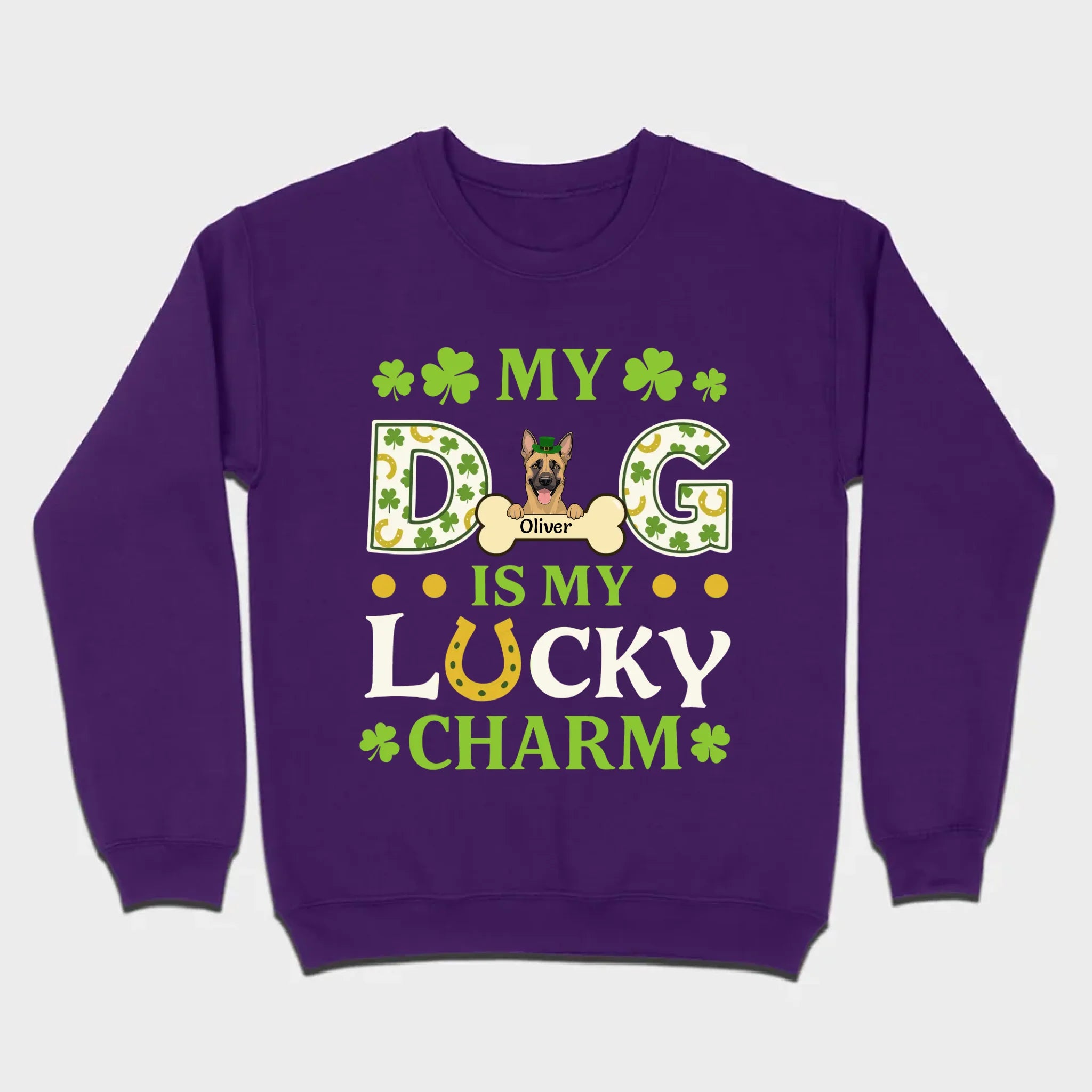 Cute “My Dog Is My Lucky Charm” Personalized St. Patrick’s Tee - 89Prints