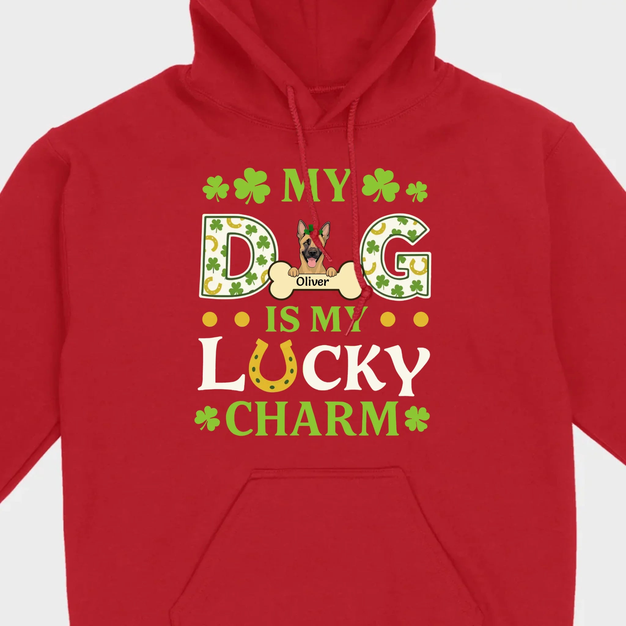 Cute “My Dog Is My Lucky Charm” Personalized St. Patrick’s Tee - 89Prints