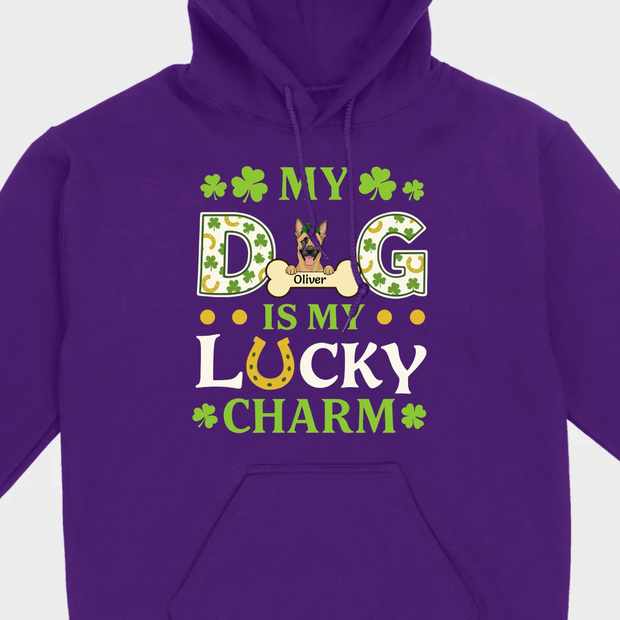 Cute “My Dog Is My Lucky Charm” Personalized St. Patrick’s Tee - 89Prints
