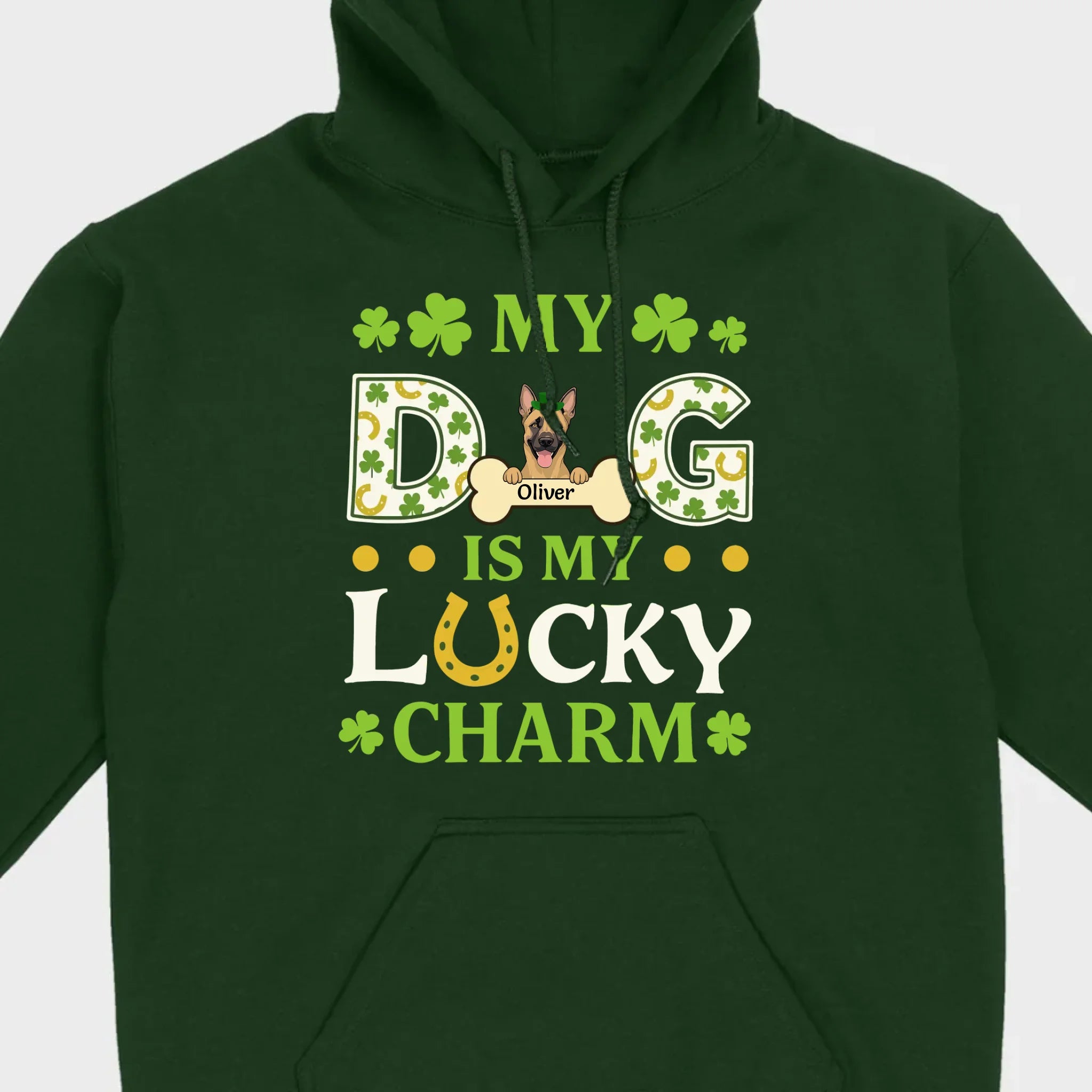 Cute “My Dog Is My Lucky Charm” Personalized St. Patrick’s Tee - 89Prints