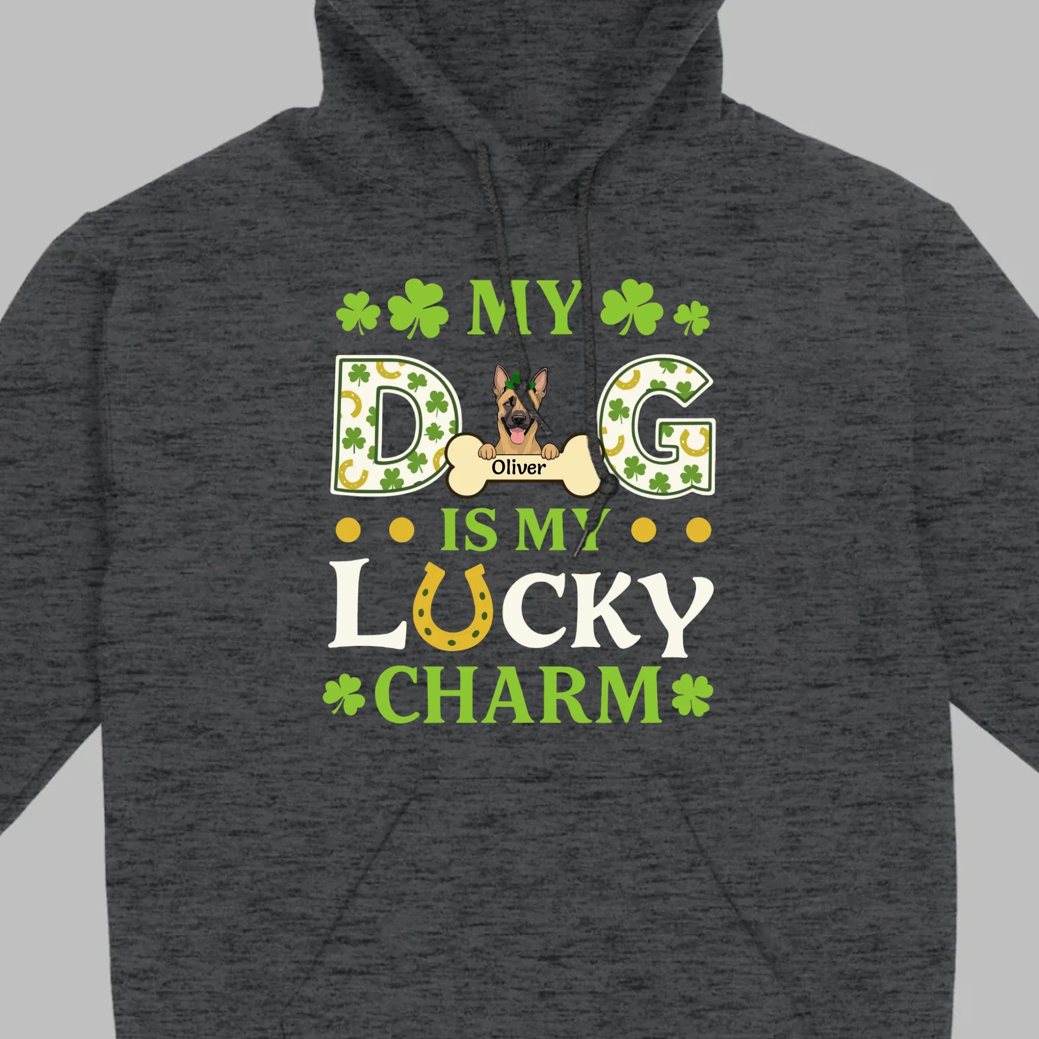 Cute “My Dog Is My Lucky Charm” Personalized St. Patrick’s Tee - 89Prints