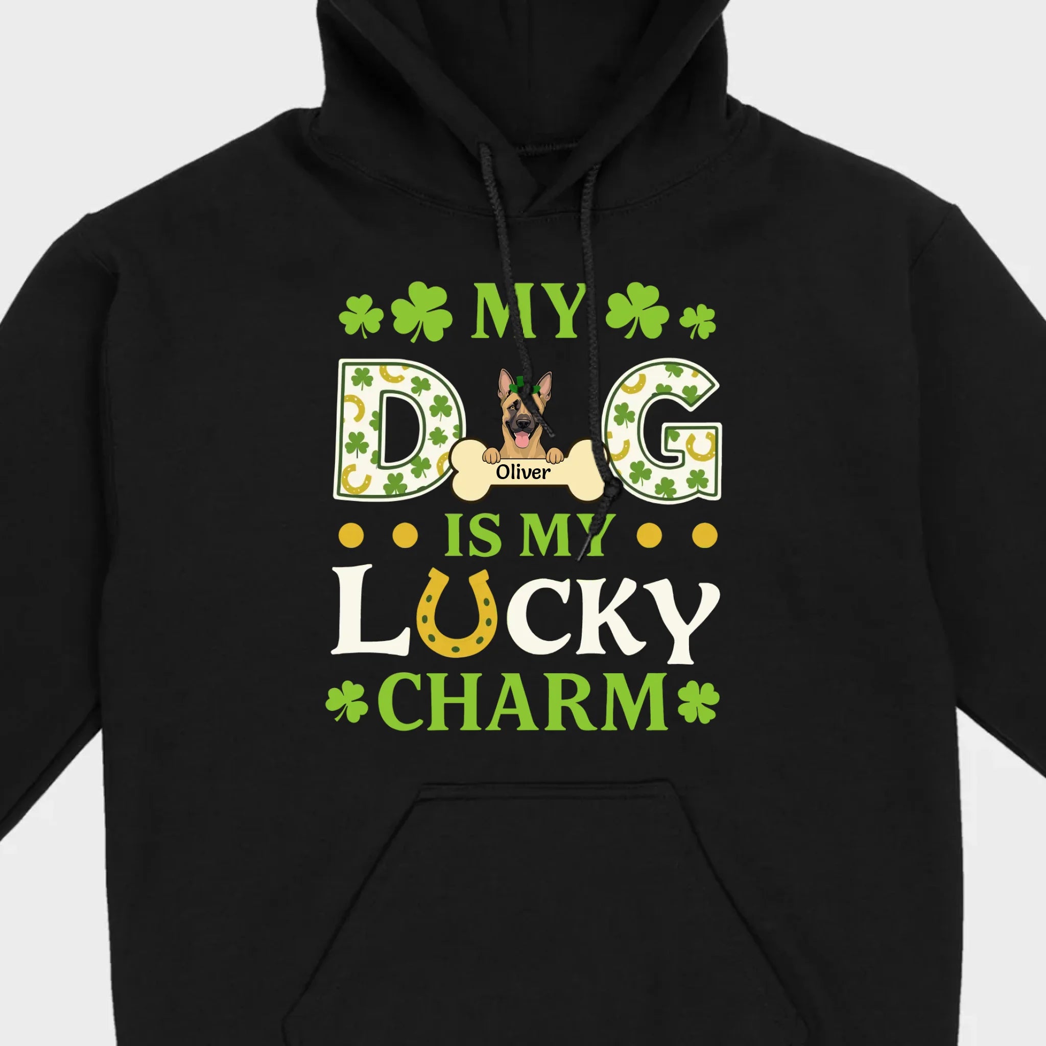 Cute “My Dog Is My Lucky Charm” Personalized St. Patrick’s Tee - 89Prints