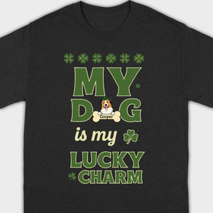 Custom Lucky Charm Dog Shirt – Personalized St. Patrick’s Day Tee for Dog Lovers - 89Prints