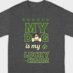 Custom Lucky Charm Dog Shirt – Personalized St. Patrick’s Day Tee for Dog Lovers - 89Prints