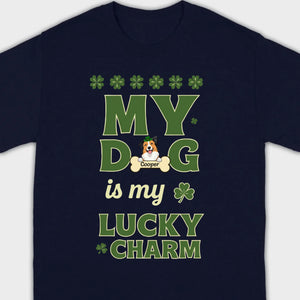 Custom Lucky Charm Dog Shirt – Personalized St. Patrick’s Day Tee for Dog Lovers - 89Prints