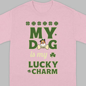 Custom Lucky Charm Dog Shirt – Personalized St. Patrick’s Day Tee for Dog Lovers - 89Prints
