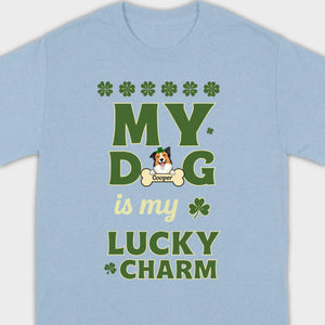 Custom Lucky Charm Dog Shirt – Personalized St. Patrick’s Day Tee for Dog Lovers - 89Prints
