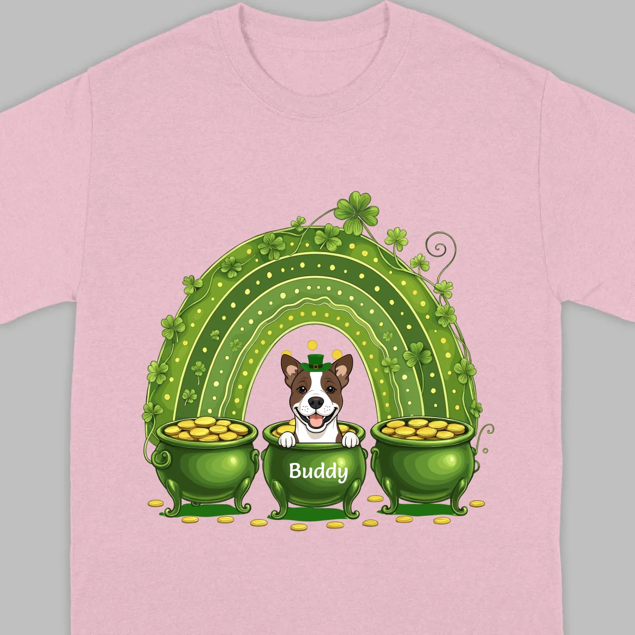 Lucky Dog Shirt – St. Patrick’s Day Clover Graphic Tee - 89Prints