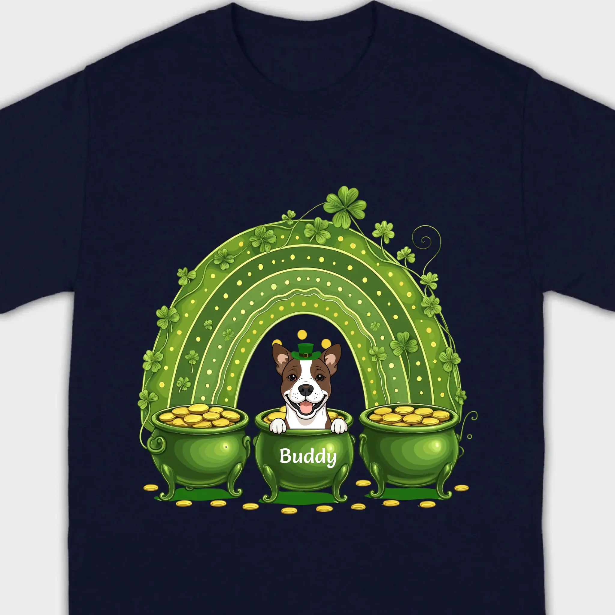 Lucky Dog Shirt – St. Patrick’s Day Clover Graphic Tee - 89Prints
