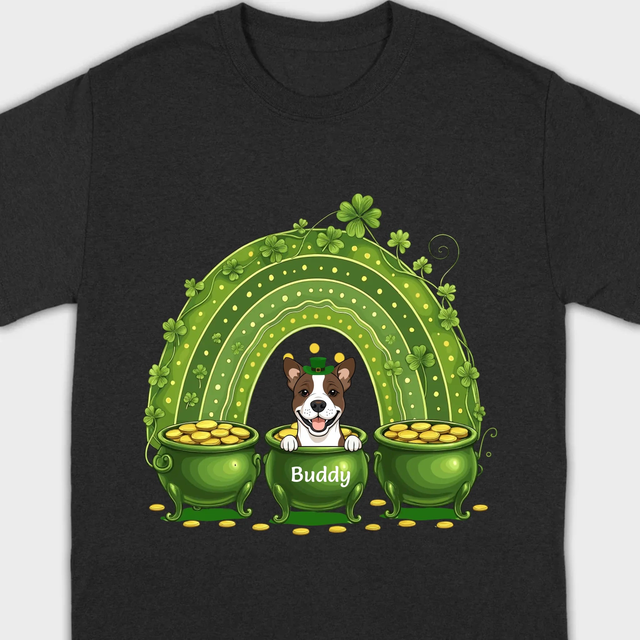 Lucky Dog Shirt – St. Patrick’s Day Clover Graphic Tee - 89Prints