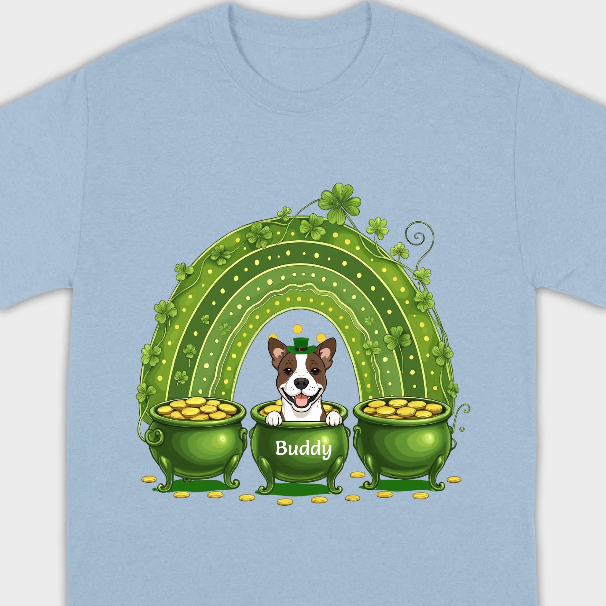 Lucky Dog Shirt – St. Patrick’s Day Clover Graphic Tee - 89Prints