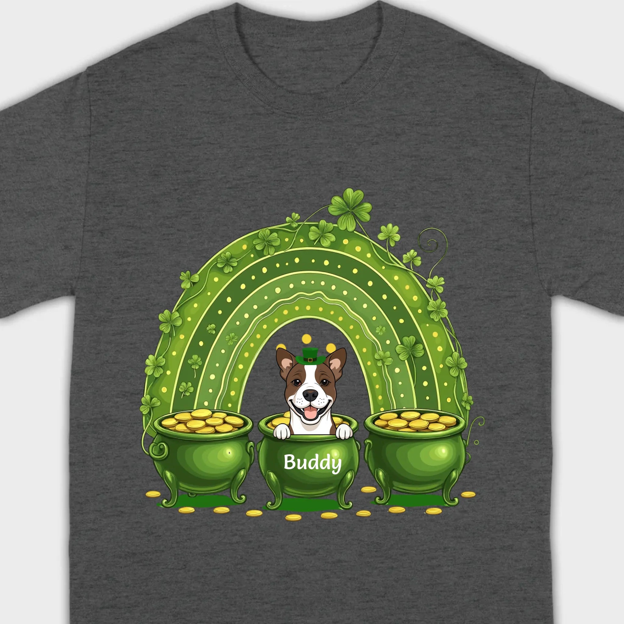 Lucky Dog Shirt – St. Patrick’s Day Clover Graphic Tee - 89Prints