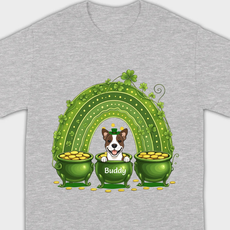 Lucky Dog Shirt – St. Patrick’s Day Clover Graphic Tee - 89Prints