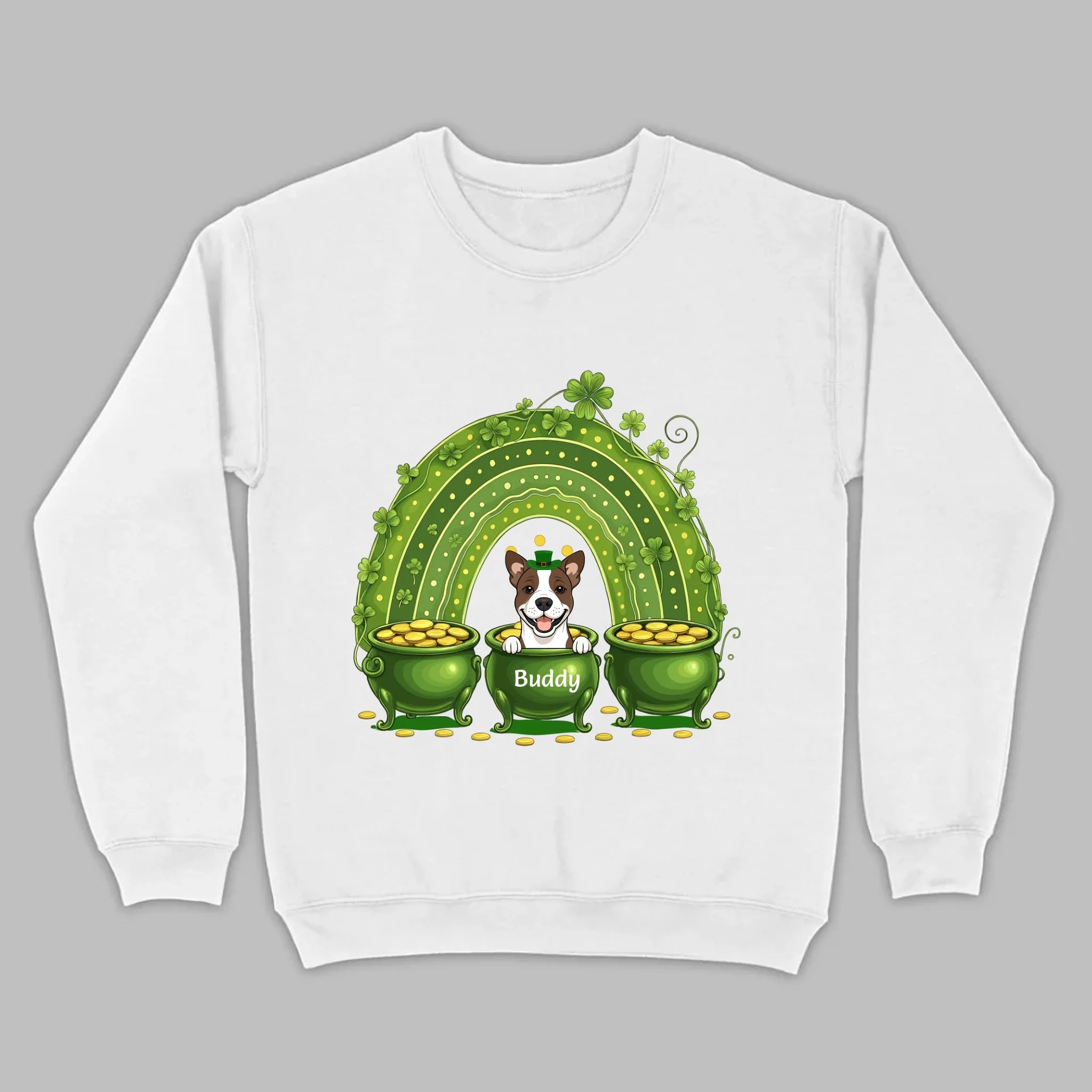 Lucky Dog Shirt – St. Patrick’s Day Clover Graphic Tee - 89Prints