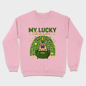 Dog T-Shirt for St. Patrick’s Day – 'My Lucky Charm' Clover Design - 89Prints