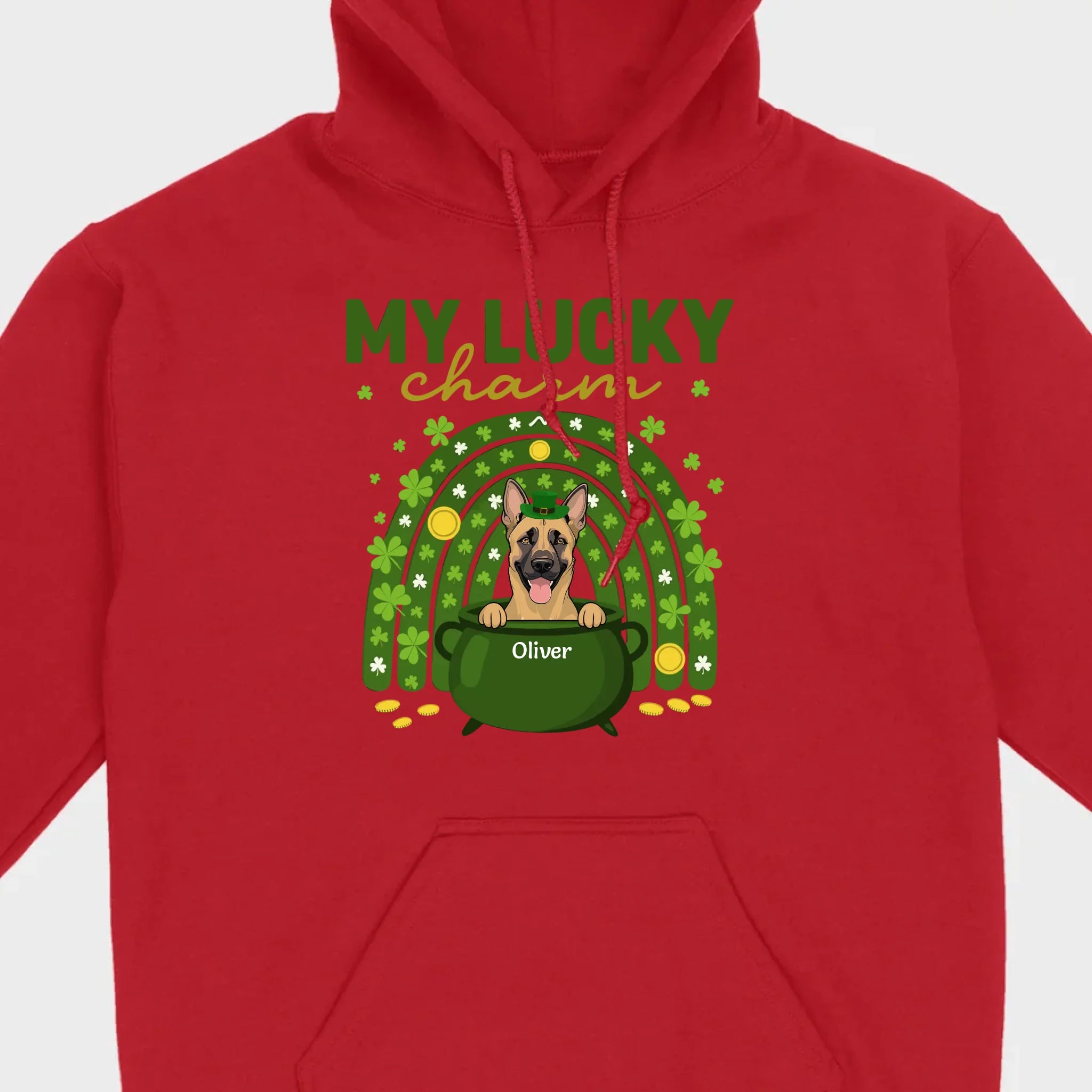 Dog T-Shirt for St. Patrick’s Day – 'My Lucky Charm' Clover Design - 89Prints