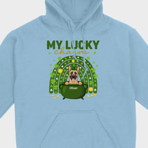 Dog T-Shirt for St. Patrick’s Day – 'My Lucky Charm' Clover Design - 89Prints