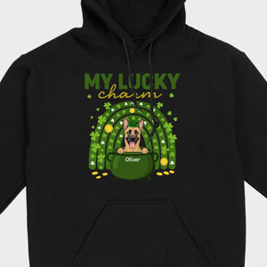 Dog T-Shirt for St. Patrick’s Day – 'My Lucky Charm' Clover Design - 89Prints
