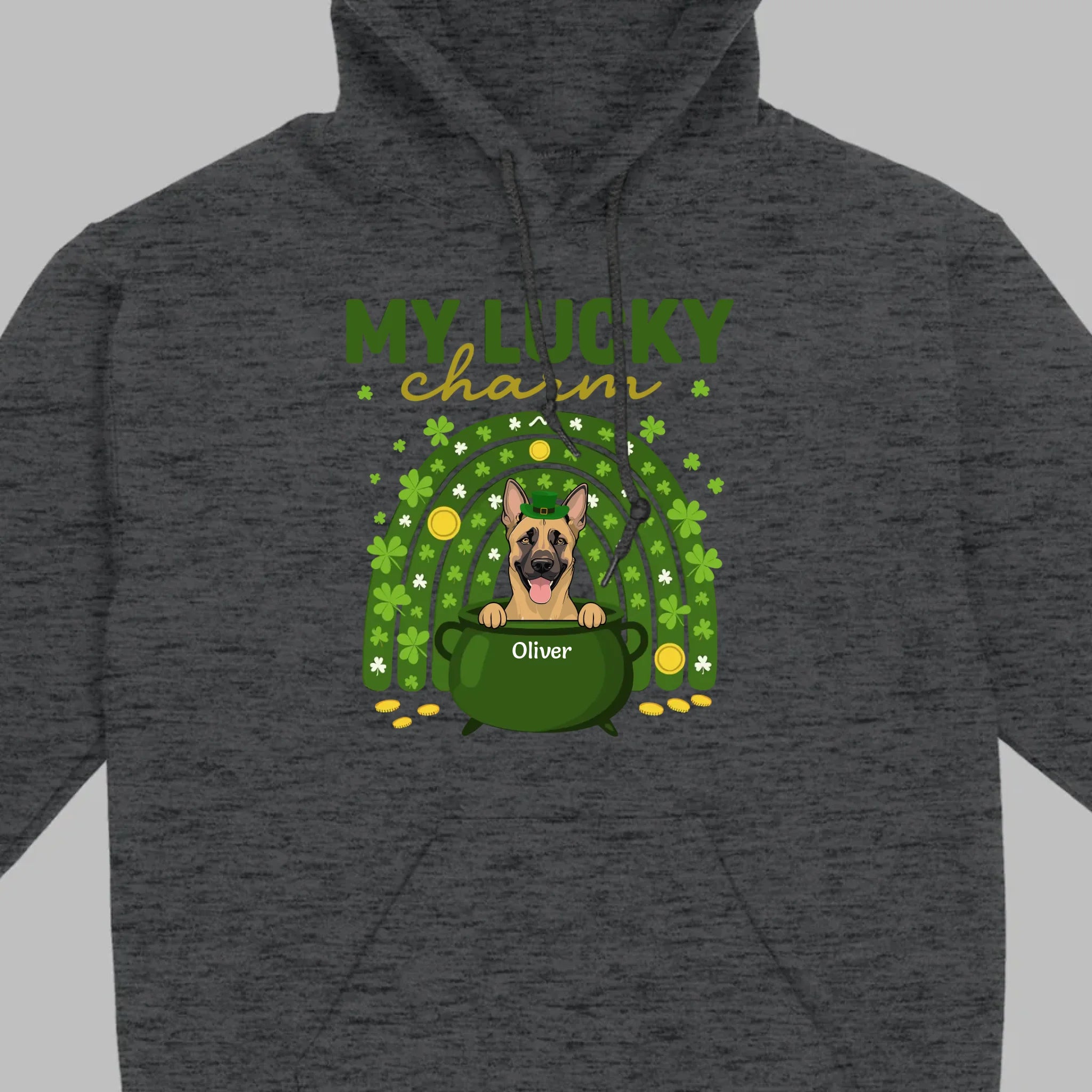 Dog T-Shirt for St. Patrick’s Day – 'My Lucky Charm' Clover Design - 89Prints