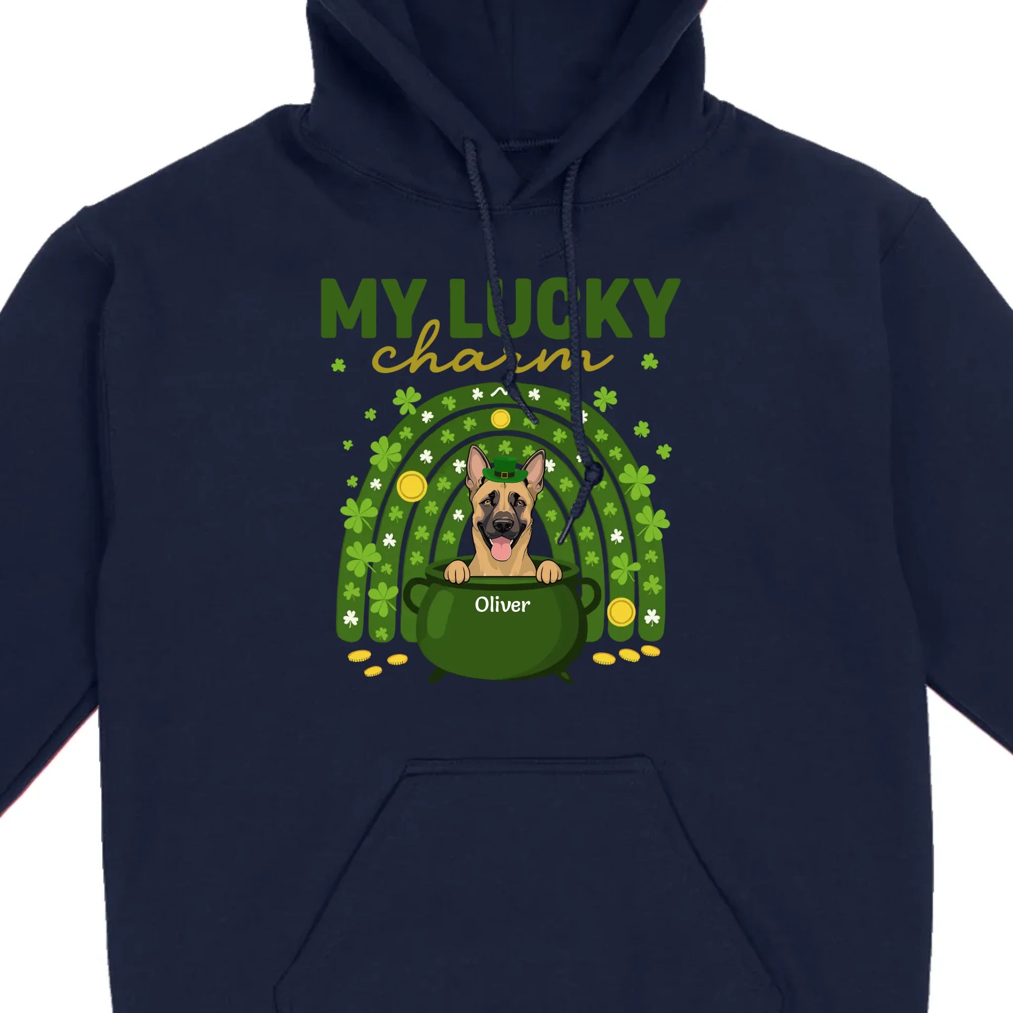 Dog T-Shirt for St. Patrick’s Day – 'My Lucky Charm' Clover Design - 89Prints