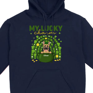 Dog T-Shirt for St. Patrick’s Day – 'My Lucky Charm' Clover Design - 89Prints