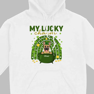 Dog T-Shirt for St. Patrick’s Day – 'My Lucky Charm' Clover Design - 89Prints