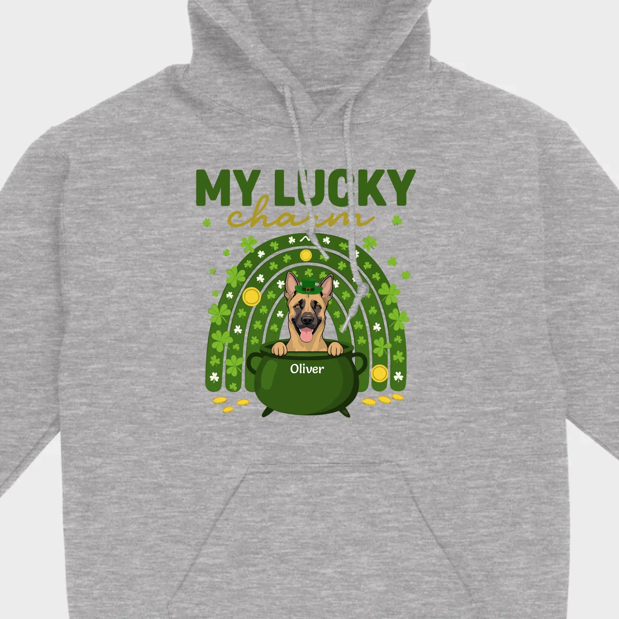 Dog T-Shirt for St. Patrick’s Day – 'My Lucky Charm' Clover Design - 89Prints