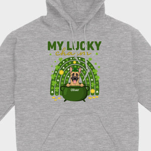 Dog T-Shirt for St. Patrick’s Day – 'My Lucky Charm' Clover Design - 89Prints