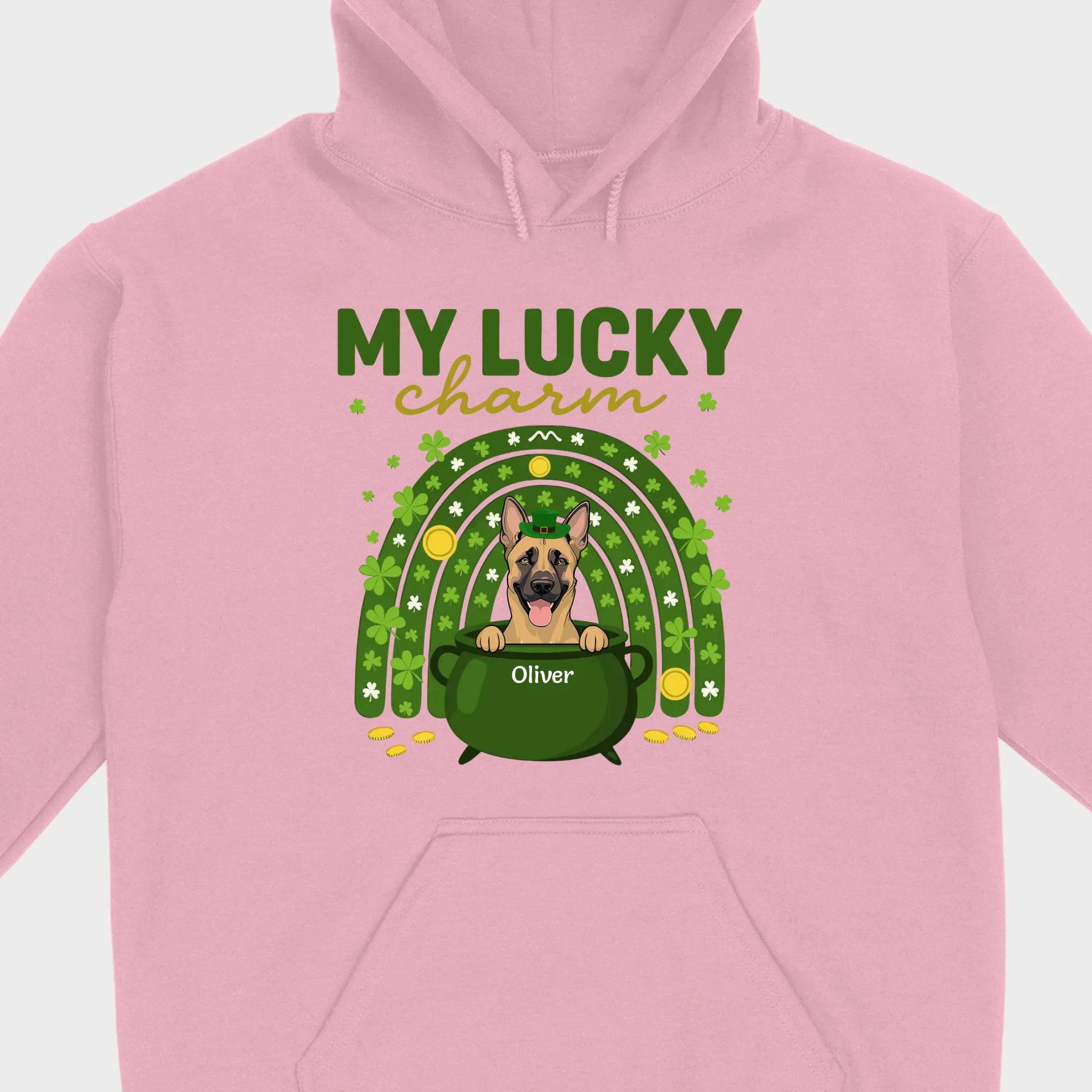 Dog T-Shirt for St. Patrick’s Day – 'My Lucky Charm' Clover Design - 89Prints