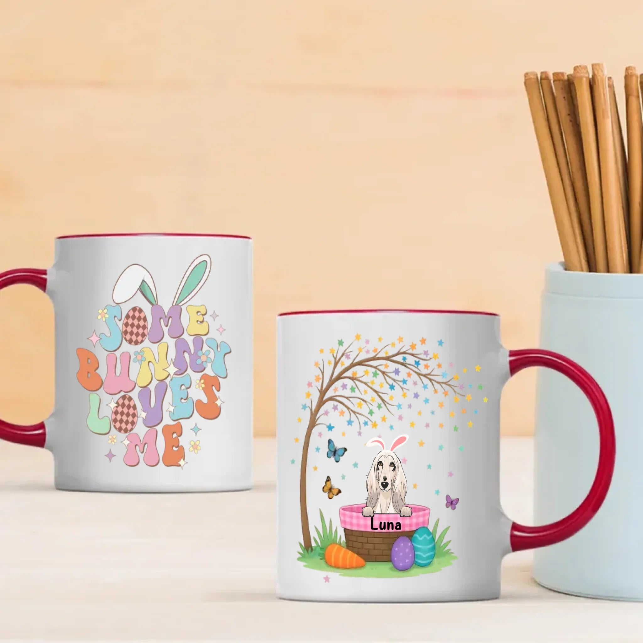 Some Bunny Love Me Easter Dog Mug – Personalized & Custom Gift for Dog Lovers | 89Prints