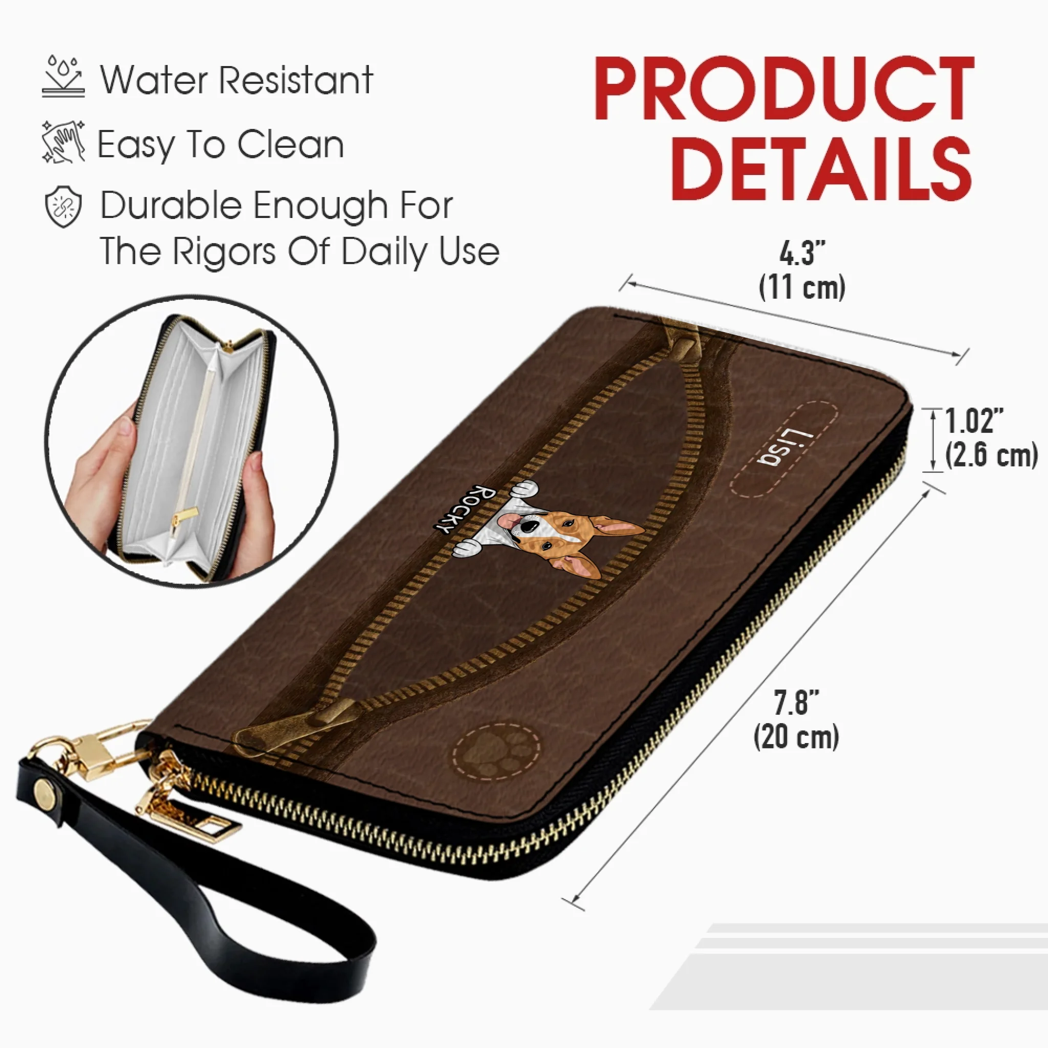 Personalized Wallet for Dog Lovers - Custom Pet Artwork Gift - 89Prints