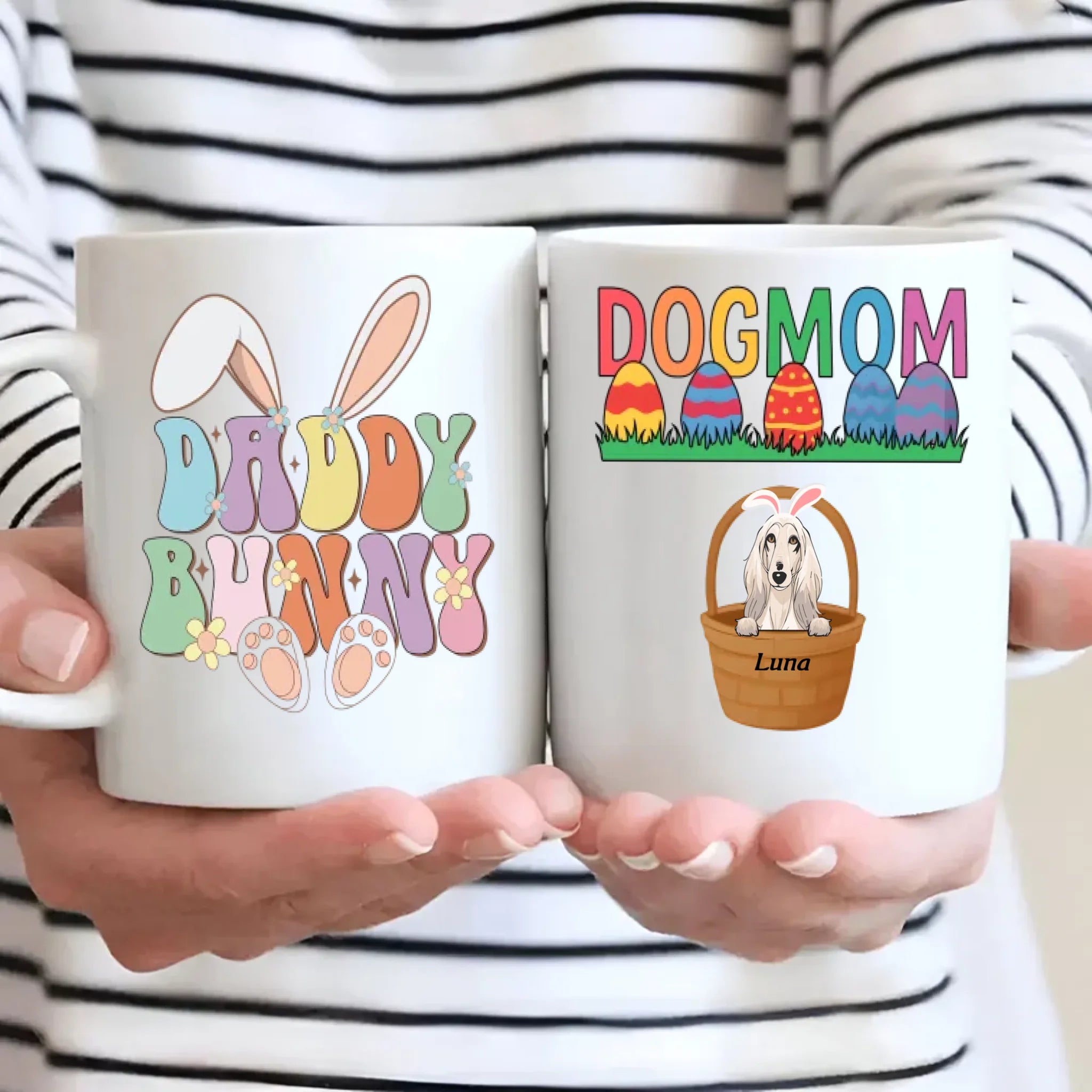 Easter Dog Mug – Happy Easter Wishes of Luck & Joy for Dog Moms – 89Prints