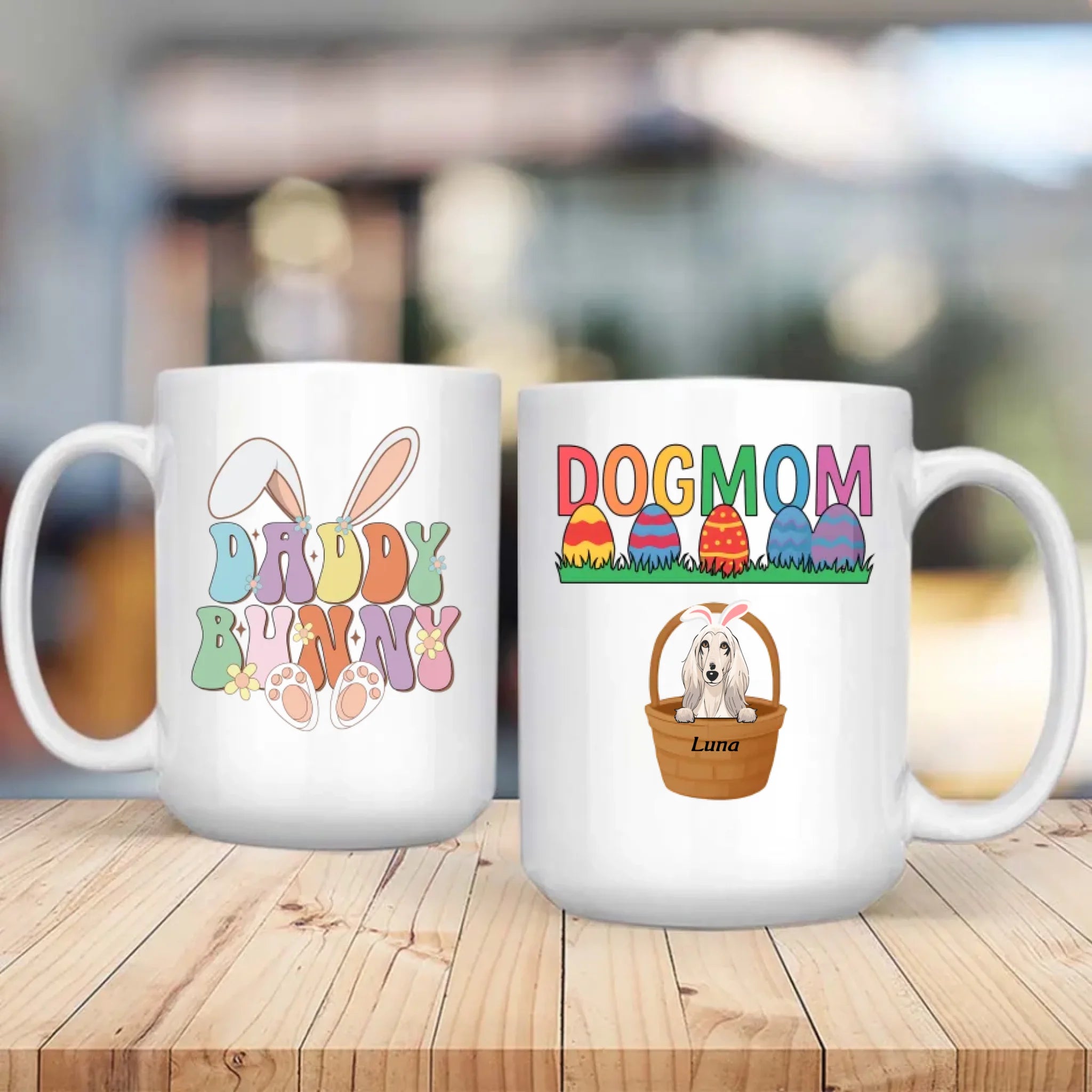Easter Dog Mug – Happy Easter Wishes of Luck & Joy for Dog Moms – 89Prints