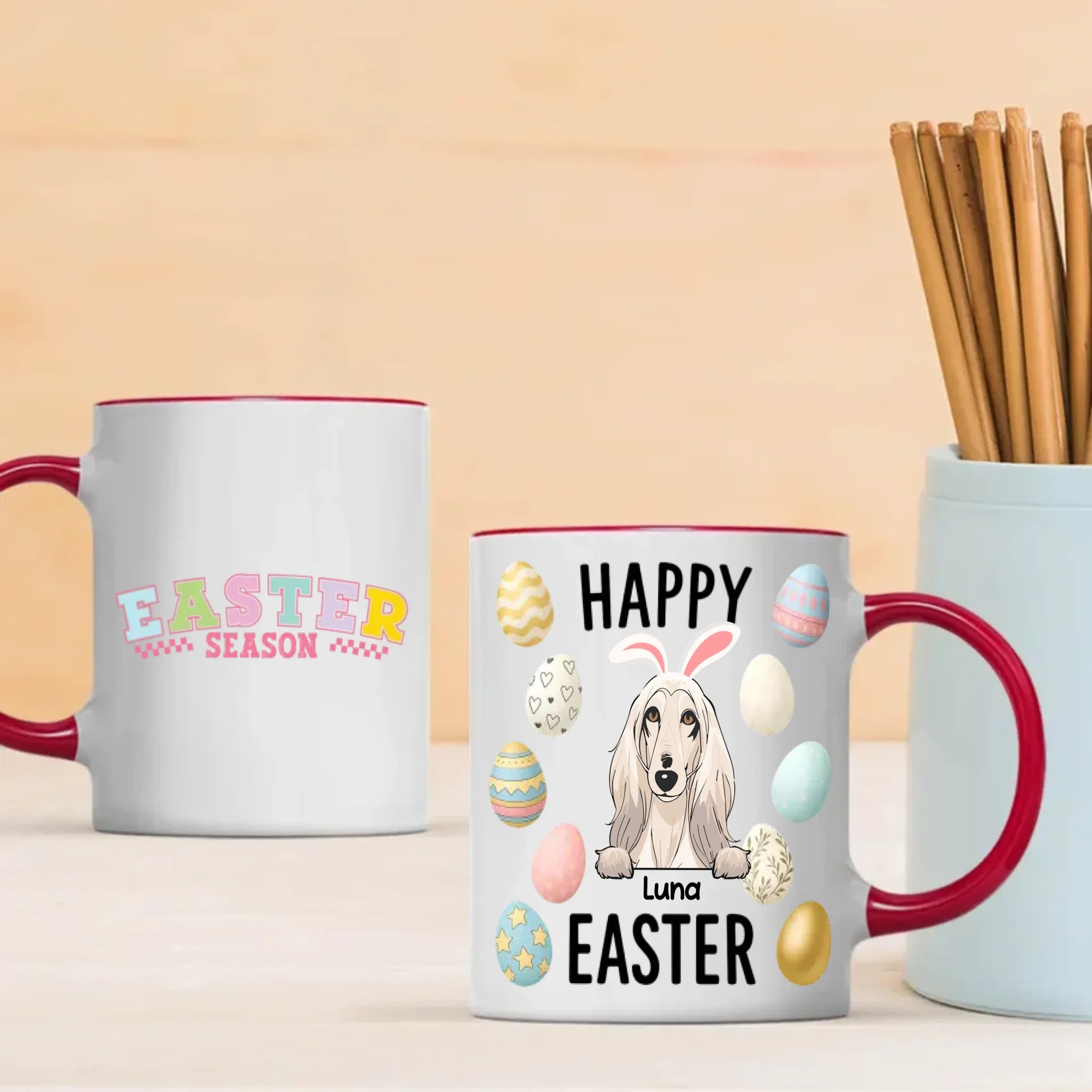 Happy Easter Dog Mug – Personalized Gift for Dog Lovers | 89Prints