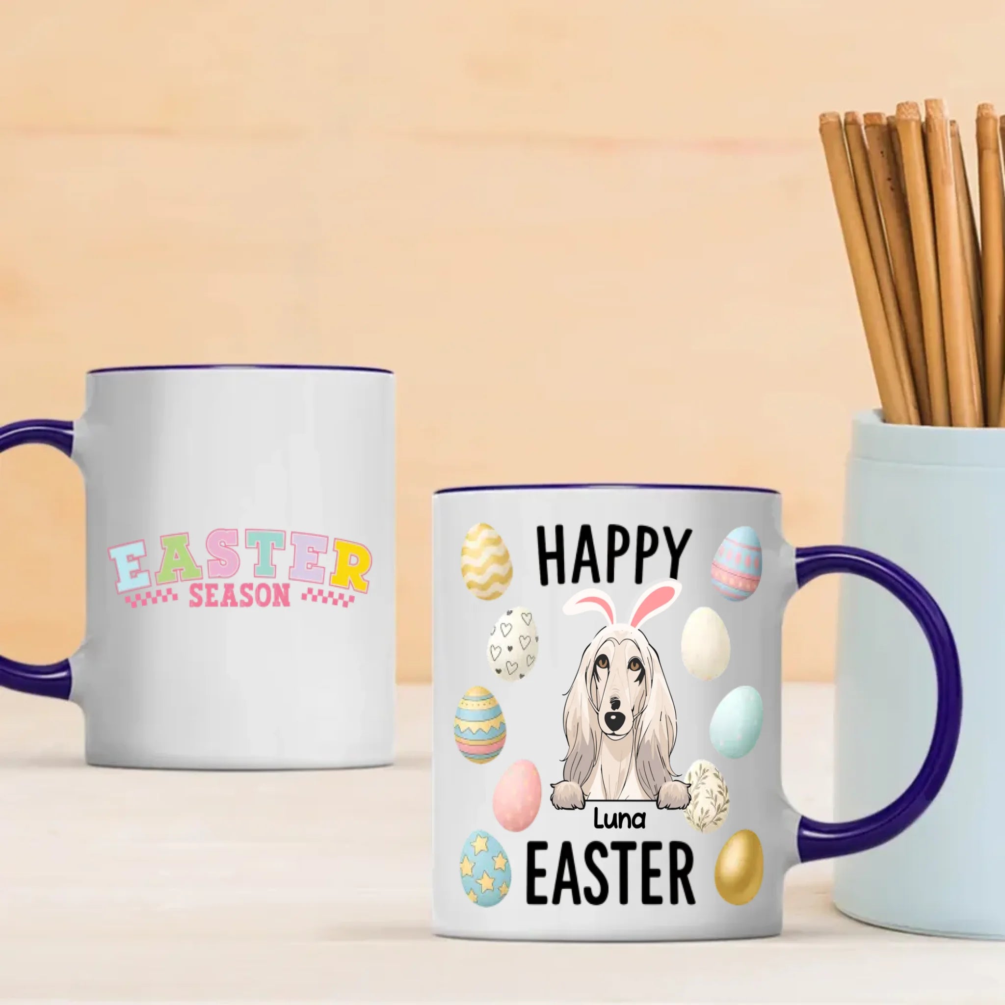 Happy Easter Dog Mug – Personalized Gift for Dog Lovers | 89Prints