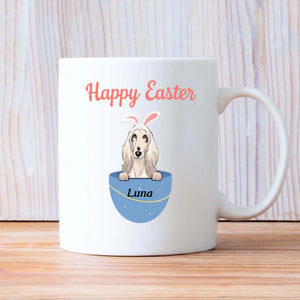 Funny Easter Dog Mug – Bunny Babe Design, Personalized With Up to 5 Dogs | 89Prints