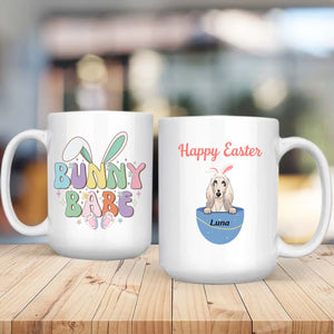 Funny Easter Dog Mug – Bunny Babe Design, Personalized With Up to 5 Dogs | 89Prints