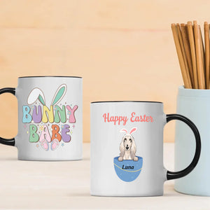 Funny Easter Dog Mug – Bunny Babe Design, Personalized With Up to 5 Dogs | 89Prints