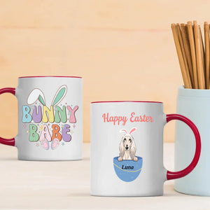 Funny Easter Dog Mug – Bunny Babe Design, Personalized With Up to 5 Dogs | 89Prints
