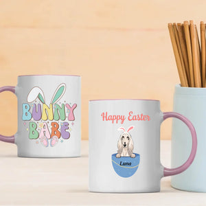 Funny Easter Dog Mug – Bunny Babe Design, Personalized With Up to 5 Dogs | 89Prints