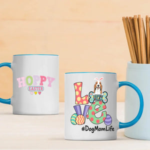 Personalized Hoppy Easter Mug for Dog Moms – Spring Dog Lover Gift – 89Prints