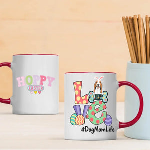 Personalized Hoppy Easter Mug for Dog Moms – Spring Dog Lover Gift – 89Prints
